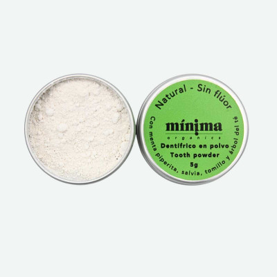 Dentífrico en polvo Menta - Lata 5g Travel Size - Mínima Organics 2