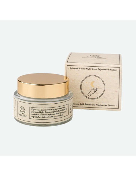 Crema de Noche Anti-edad con Ácido Hialurónico, Retinol y Niacinamida – Suntribe