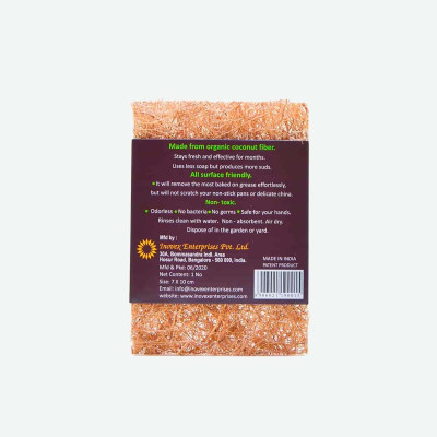 Estropajo de Coco pequeño para fregar platos - Safix 2