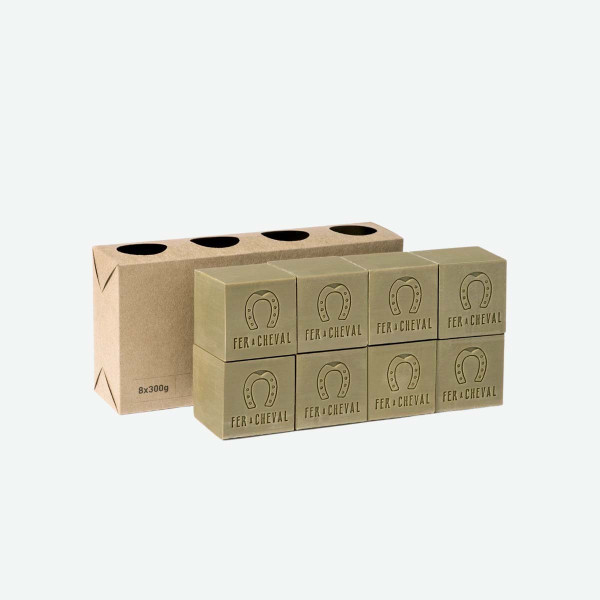 Pack de 8 cubos de jabón de Marsella de 300g