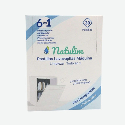 30 Cápsulas para Lavavajillas Ecológicas 6x1
