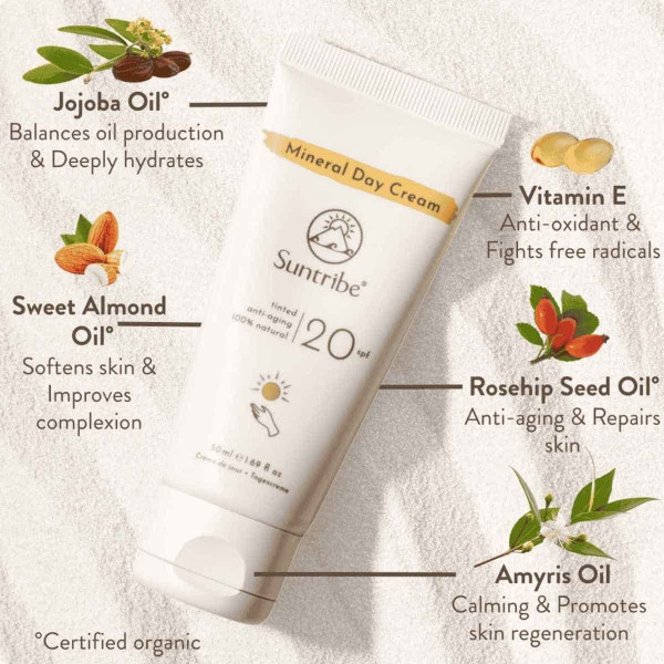 Crema de Día Mineral Ecológica SPF 20 con Tinte – Suntribe