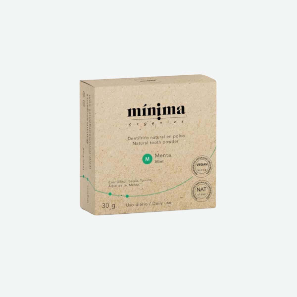 Dentífrico en polvo 100% natural - 30g  - Mínima Organics